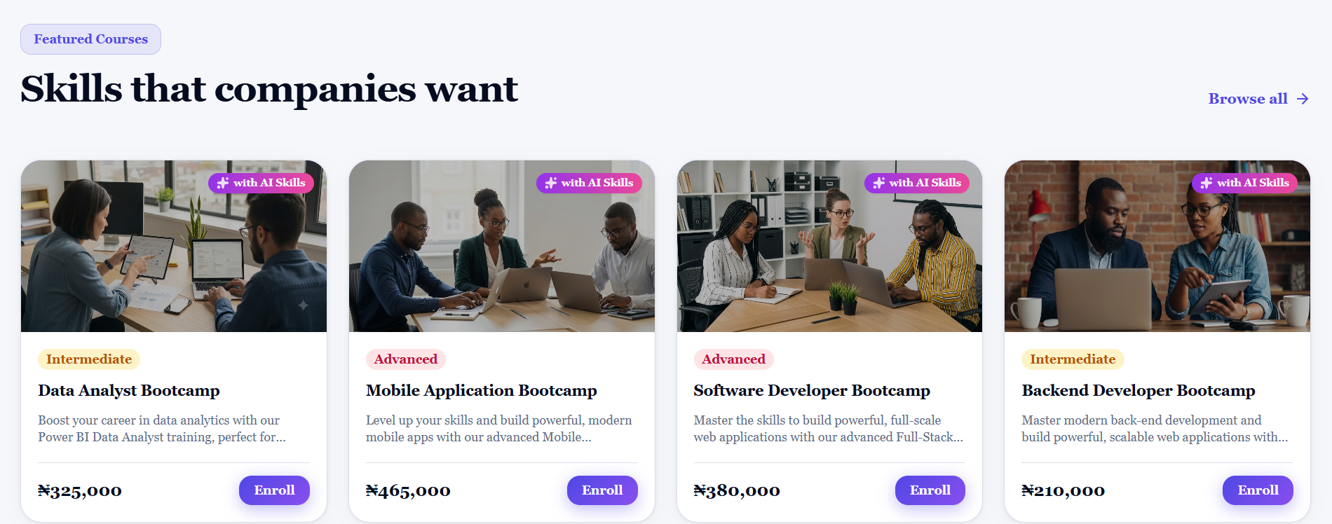Landing page